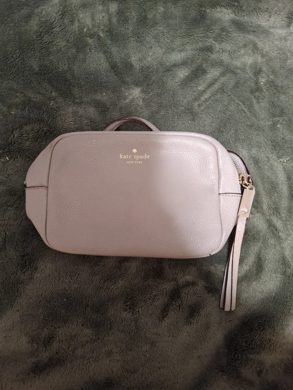 kate spade Pebbled Leather Crossbody Bag in Light Taupe